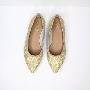 Seychelles Woven Rafia Flat Womens 7.5 Straw Ballet Casual Back East Shoes